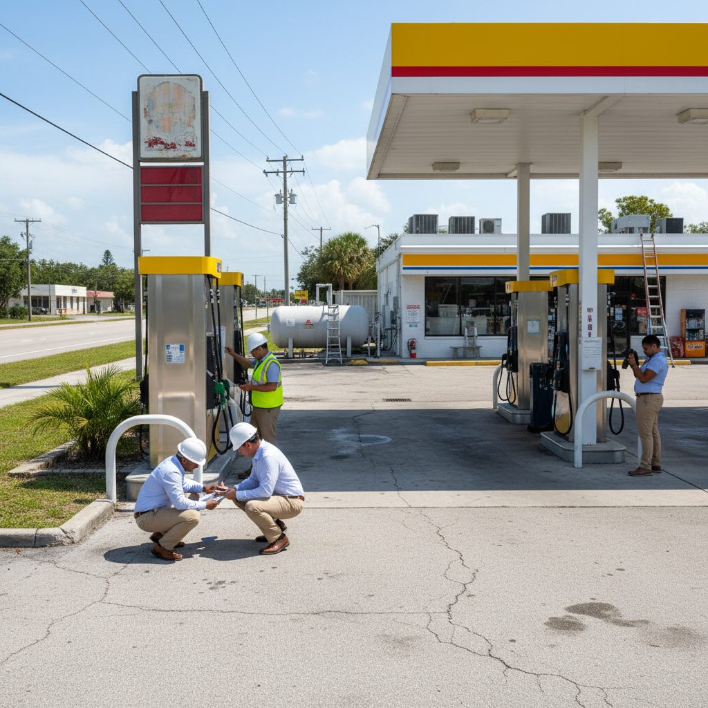 Florida Gas Station Due Diligence Checklist — Florida gas station property photograph