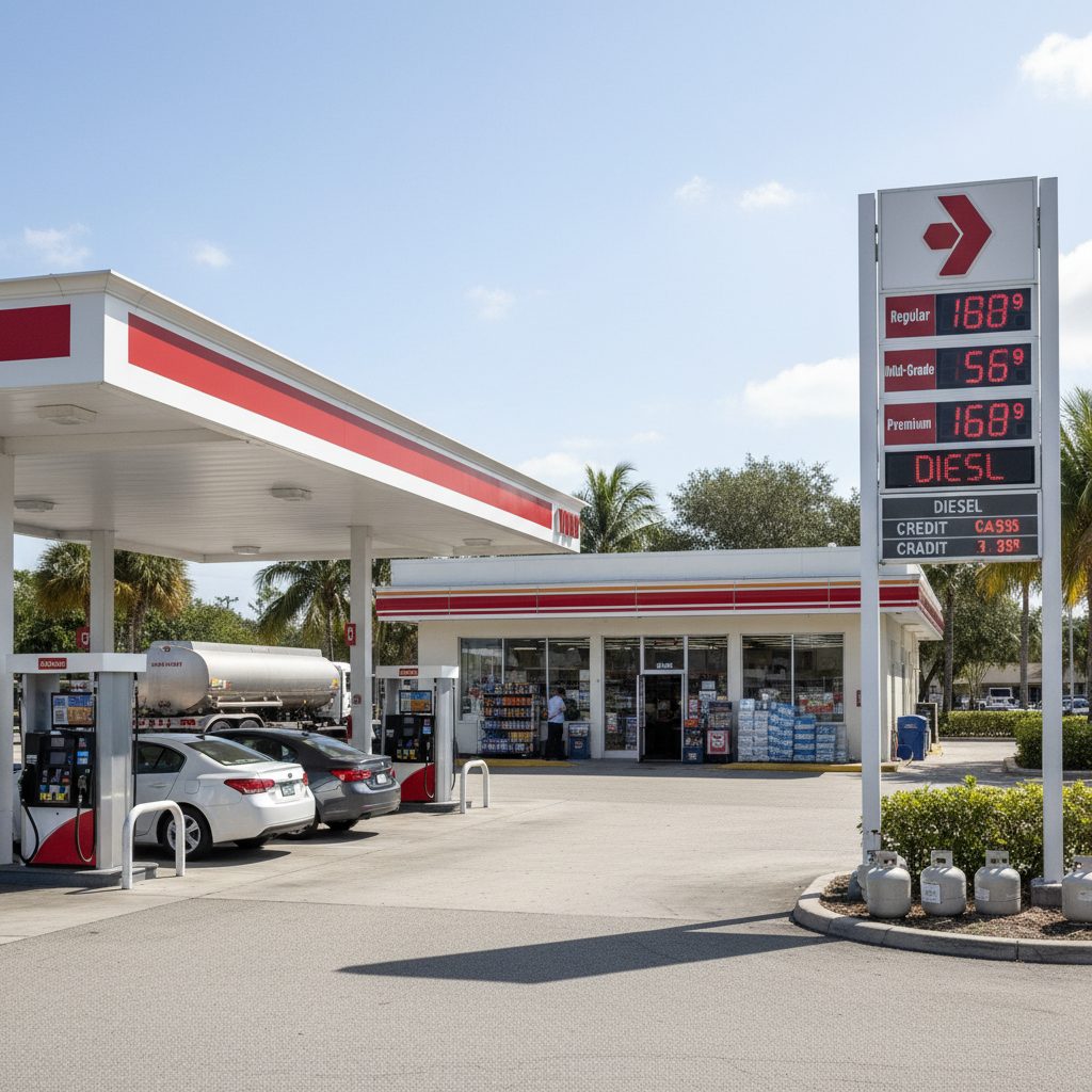 Fuel Margin Economics for Florida Gas Stations — Florida gas station property photograph