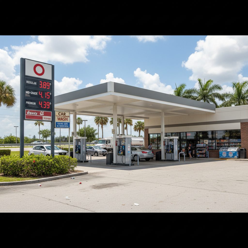 Typical Profit Margins for Gas Stations in Florida — Florida gas station property photograph