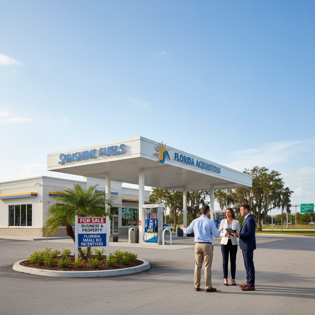 Florida State Incentives for Small Business Acquisitions — Florida gas station property photograph