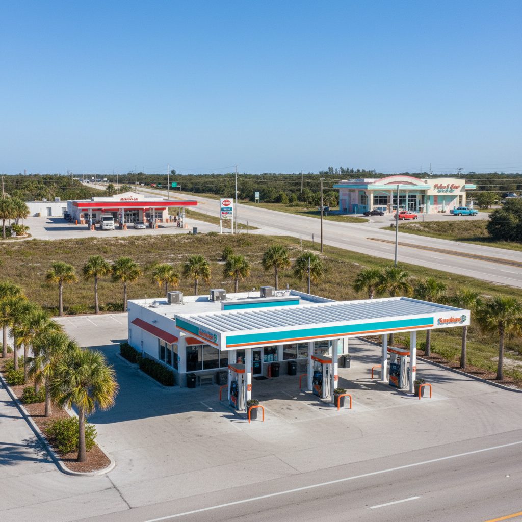Multi-Site Gas Station Portfolio Aggregation in Florida — Florida gas station property photograph