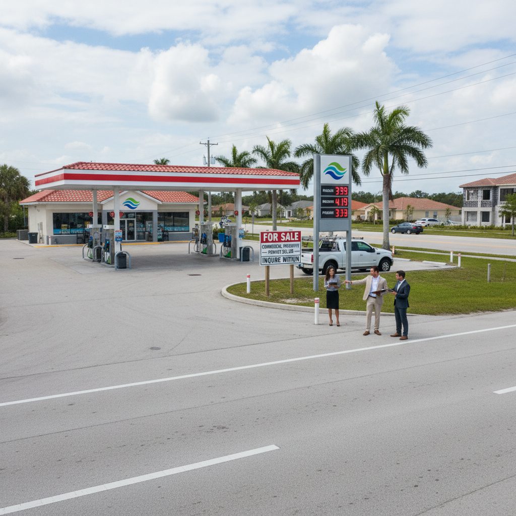 Steps to Buy a Gas Station in Florida From a Private Seller — Florida gas station property photograph